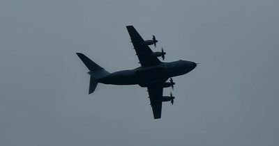 Huge military plane flies low over Leeds 'scaring the life' out of people