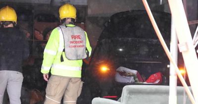Worker had to 'leap out of the way' to avoid Tesla which smashed through 'beautiful sofa store'