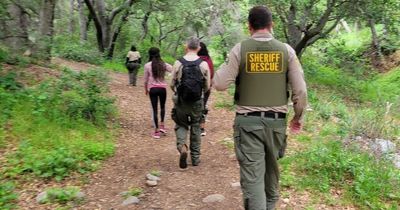 Non-verbal teen lost in woods rescued as search party hears him banging rocks together