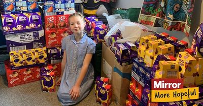 Schoolgirl, 8, donates 500 Easter eggs to children's hospital in memory of brother