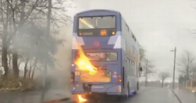 Glasgow bus passengers in lucky escape as double decker bursts into flames