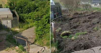 Landowner BURIES footpath under tonnes of earth in bitter dispute with residents