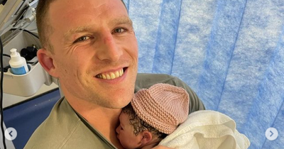 Andrew Conway and fiancée Liz celebrate the birth of baby girl as he shares rare name