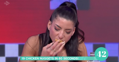 This Morning fans furious as woman eats 20 chicken nuggets in 60 seconds live on air
