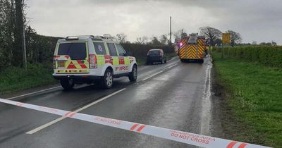 Road closed as person 'medically trapped' inside car after Cheshire crash