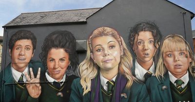 Derry Girls mural receives 'temporary' update ahead of third and final series