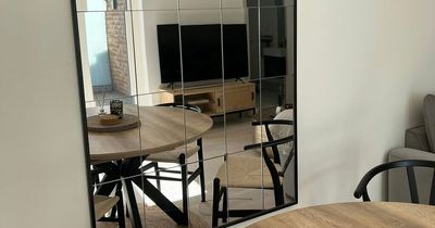 I bought Aldi’s sell-out Kirkton black grid mirror and I’m seriously impressed