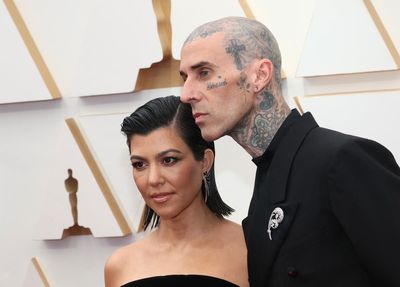 Kourtney Kardashian shuts down Jimmy Kimmel’s comment about her wedding to Travis Barker being ‘fake’