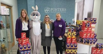 Lanarkshire funeral director delivers Easter eggs to charity