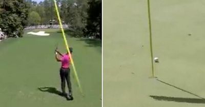 Tiger Woods wows fans as he nearly records stunning hole-in-one on Masters comeback