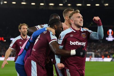 West Ham battle to Lyon draw after losing Aaron Cresswell to first-half red card