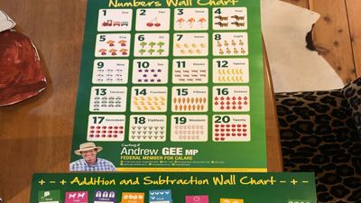 Nationals MP Andrew Gee's maths charts for children draw controversy
