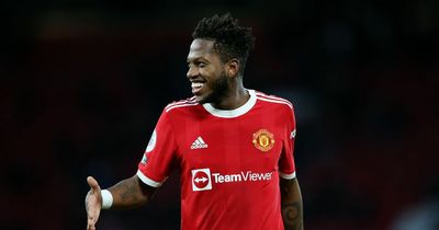 Manchester United's Fred challenging Cristiano Ronaldo and Bruno Fernandes on shock statistic