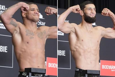 UFC 273 video: Gilbert Burns, Khamzat Chimaev make weight for highly anticipated clash