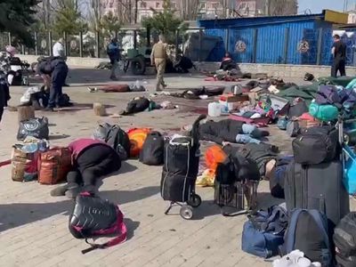 Russian strike on rail station condemned