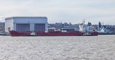 Oil tanker sailing from Russian port docks in Merseyside