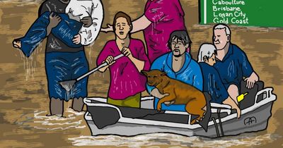 Ashley's moving artwork to raise money for flood victims