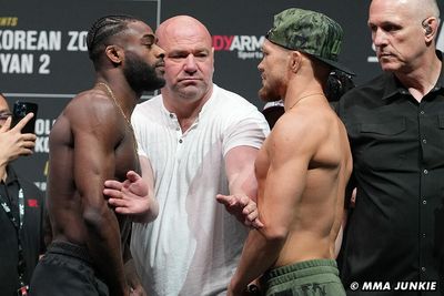 UFC 273 video: Aljamain Sterling, Petr Yan exchange words in intense ceremonial weigh-ins faceoff