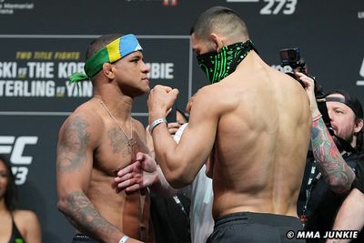 UFC 273 video: Dana White keeps Gilbert Burns, Khamzat Chimaev separated at ceremonial weigh-ins