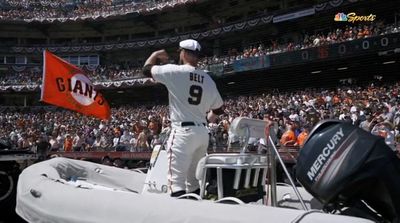 Watch: ‘Captain’ Brandon Belt Enters Oracle Park On A Boat, Throws First Pitch