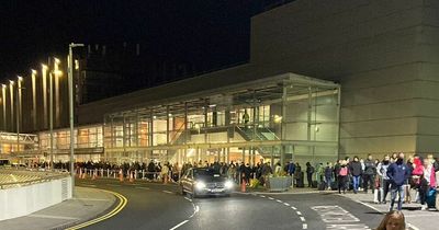 Dublin Airport security queues stretch outside the terminal but it's not what it seems