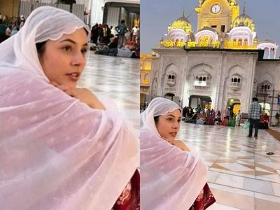 Shehnaaz Gill visits Golden Temple; shares a peaceful photo of her sitting on the floor