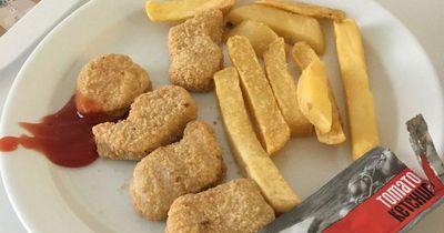 Glasgow hospital slammed for 'cardboard' chicken nuggets and chips dinner