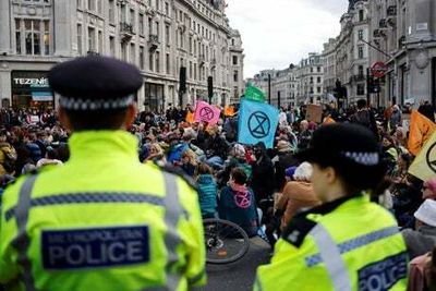 Extinction Rebellion stage sit down protest in Oxford Street as they launch ‘most disruptive protest yet’