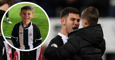 Young fan relives celebration with Bruno as NUFC win crucial game