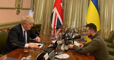 Boris Johnson meets Ukrainian President Zelensky for face-to-face talks in Kyiv