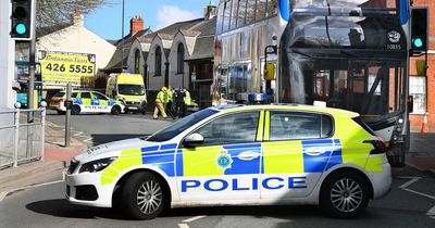 Car and bus crash close road