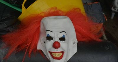 Frightened school children warned to stay away from clown mask man offering lifts
