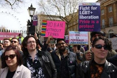 Downing Street demonstration demands transgender people are included in proposed conversion therapy ban