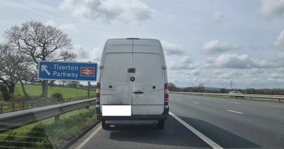 M5 van driver had 'no hands on wheel' as he ate his lunch on motorway