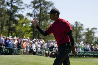 This video of Tiger Woods walking up the 18th green Sunday at the Masters is too good