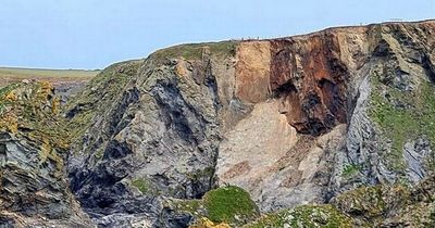 Unique 'face' feature appears at the sight of Cornish beauty spot