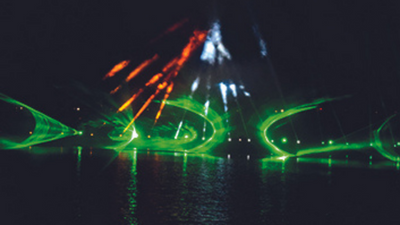 Coimbatore: Laser show on water screen at Valankulam lights up sky