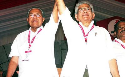 Stalin greets Yechury on his reelection