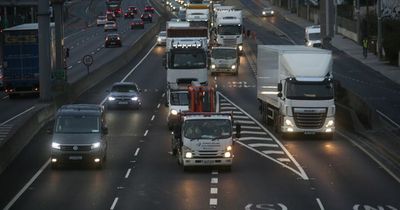 Dublin motorists warned of traffic 'standstill' as trucker convoy protest blocks roads across the city