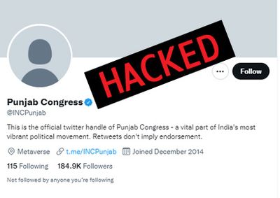 Punjab Congress' official Twitter handle hacked