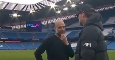 Jurgen Klopp and Pep Guardiola post-match conversation captured after Man City and Liverpool draw