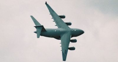 Glasgow AV geeks track US Air Force Globemaster as it scoots over city