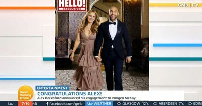 GMB panel congratulate Alex Beresford on his engagement to girlfriend Imogen McKay