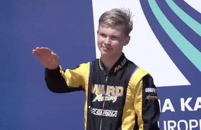 Russian kart racer investigated after performing alleged Nazi salute on podium