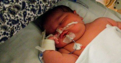 Britain's third-largest baby born weighing more than a stone - and he loves porridge