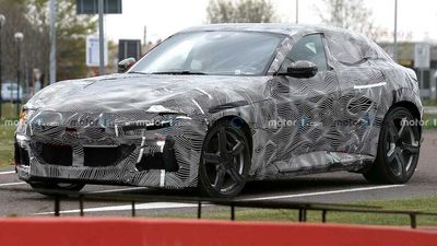 Ferrari Purosangue Spied In Wavy Wrap Revealing More Of Exterior Design