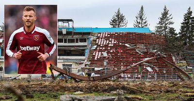 Stadium of Andriy Yarmolenko's boyhood club left in ruins after Russian shelling