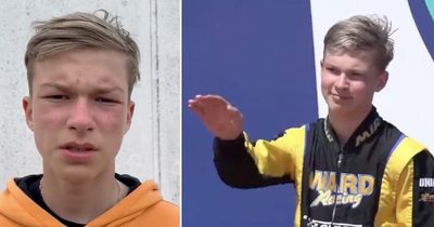 Russian karting champion, 15, breaks silence on podium Nazi salute with tearful apology