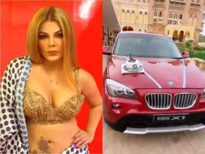 Rakhi Sawant's friends gift her a luxurious car; actress cuts cake and celebrates with them