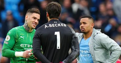 What Alisson said to Ederson after Man City draw as Liverpool keeper hints at goalscoring repeat